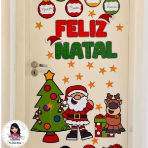 Decoração de Porta-Papai Noel 