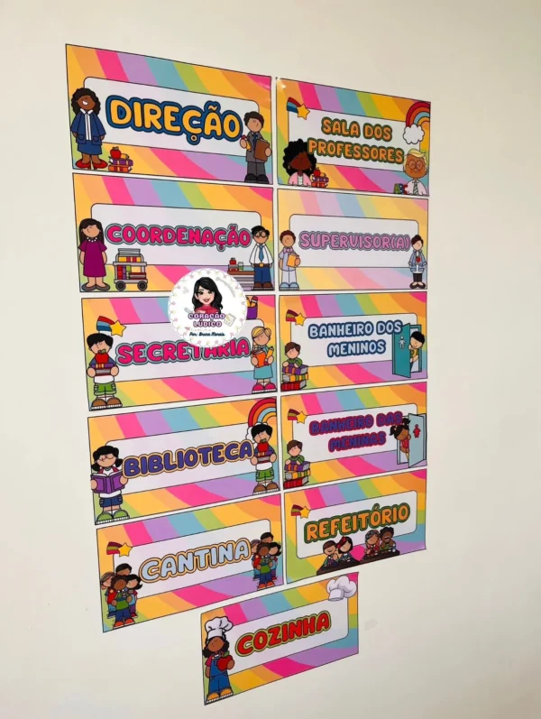 Kit Placas de Identificação para portas e Etiquetas - Imagem 2