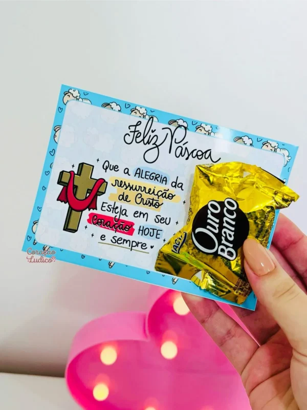 Cartão Chocolate - Páscoa Cristã - Imagem 3