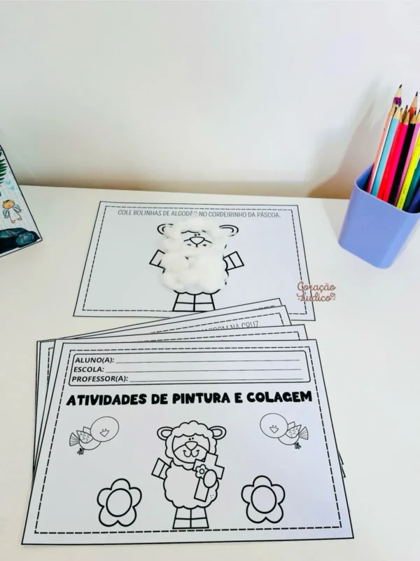 Atividades de Pintura e colagem - Páscoa Cristã  - Imagem 2