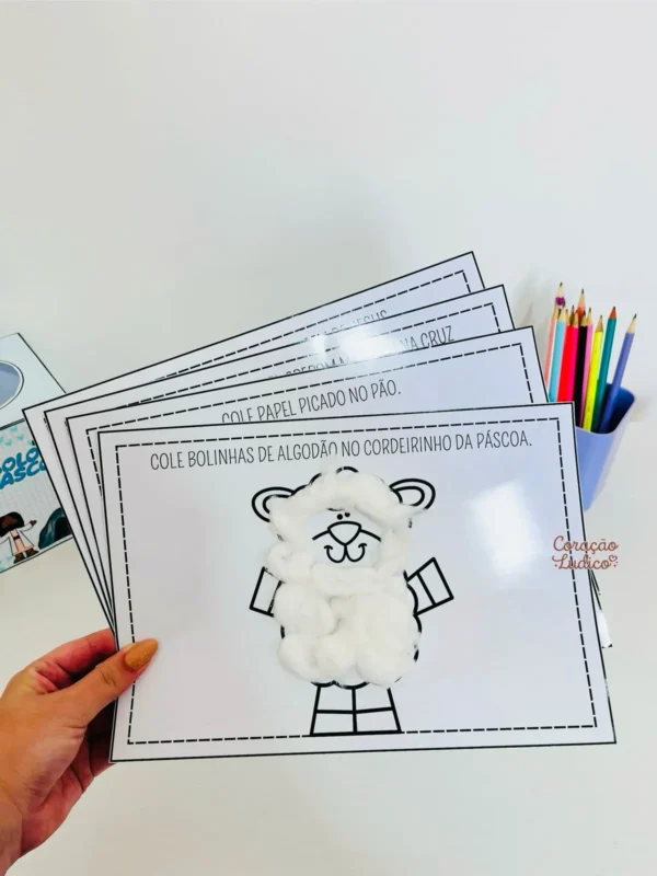Atividades de Pintura e colagem - Páscoa Cristã  - Imagem 3