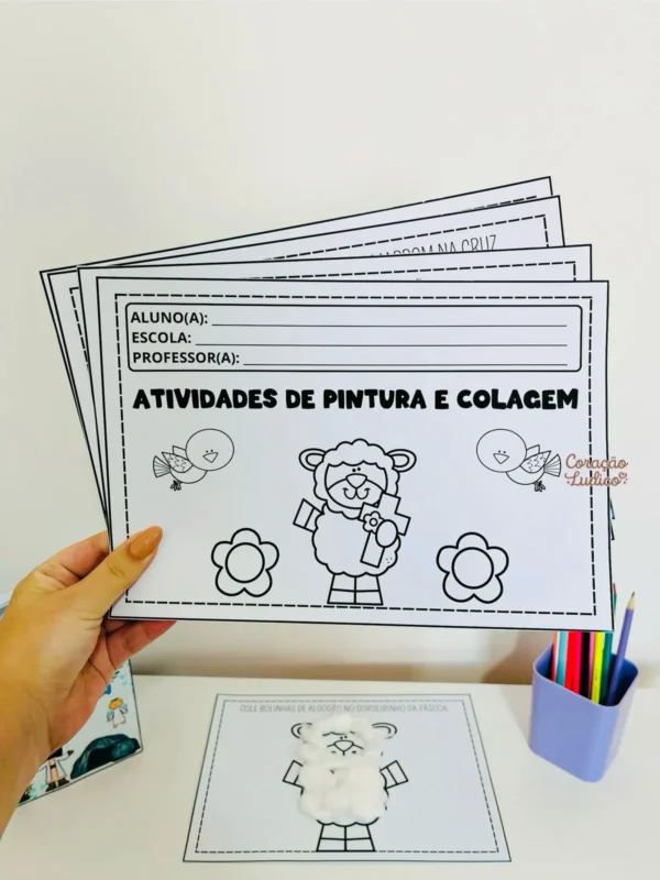 Atividades de Pintura e colagem - Páscoa Cristã 