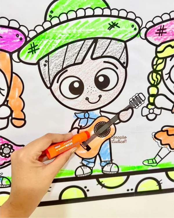 Cartaz para Colorir - Festa Junina - Imagem 4