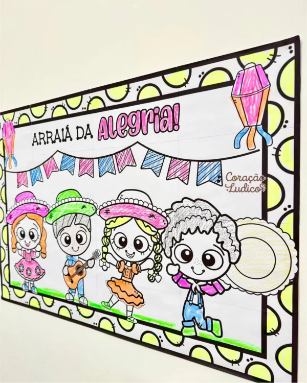Cartaz para Colorir - Festa Junina - Imagem 5