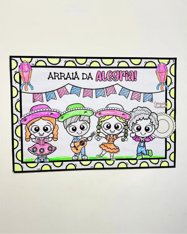 Cartaz para Colorir - Festa Junina - Imagem 6
