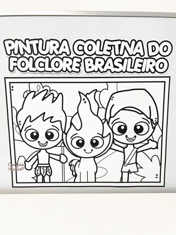 Cartaz Colaborativo do Folclore para Colorir - Imagem 6