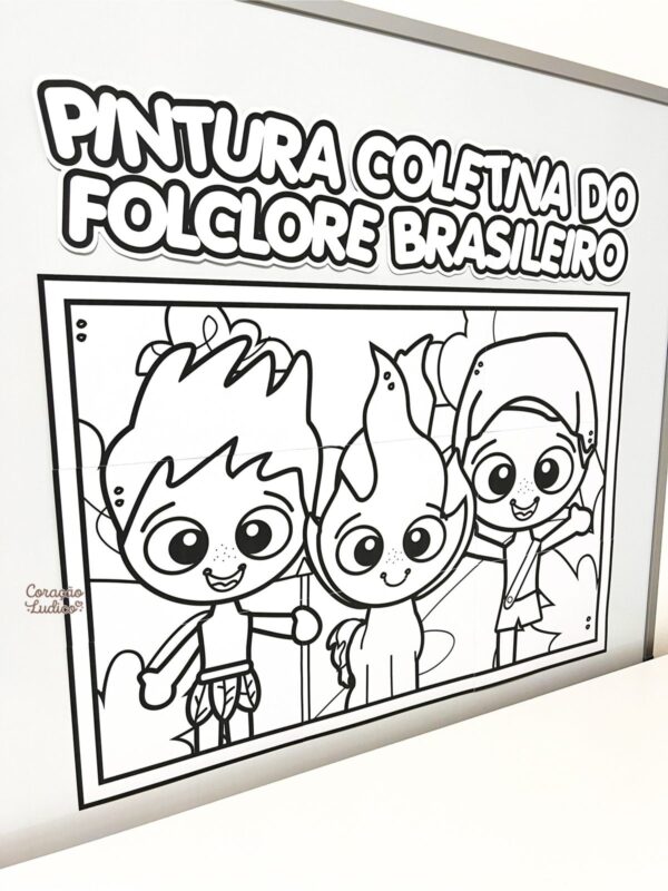 Cartaz Colaborativo do Folclore para Colorir - Imagem 3