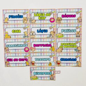 Etiquetas Escolares - Capivara