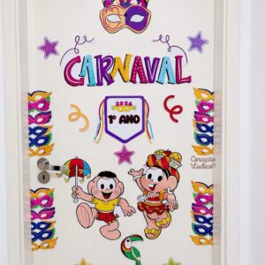 Decoração de Porta – Carnaval | Turma da Mônica