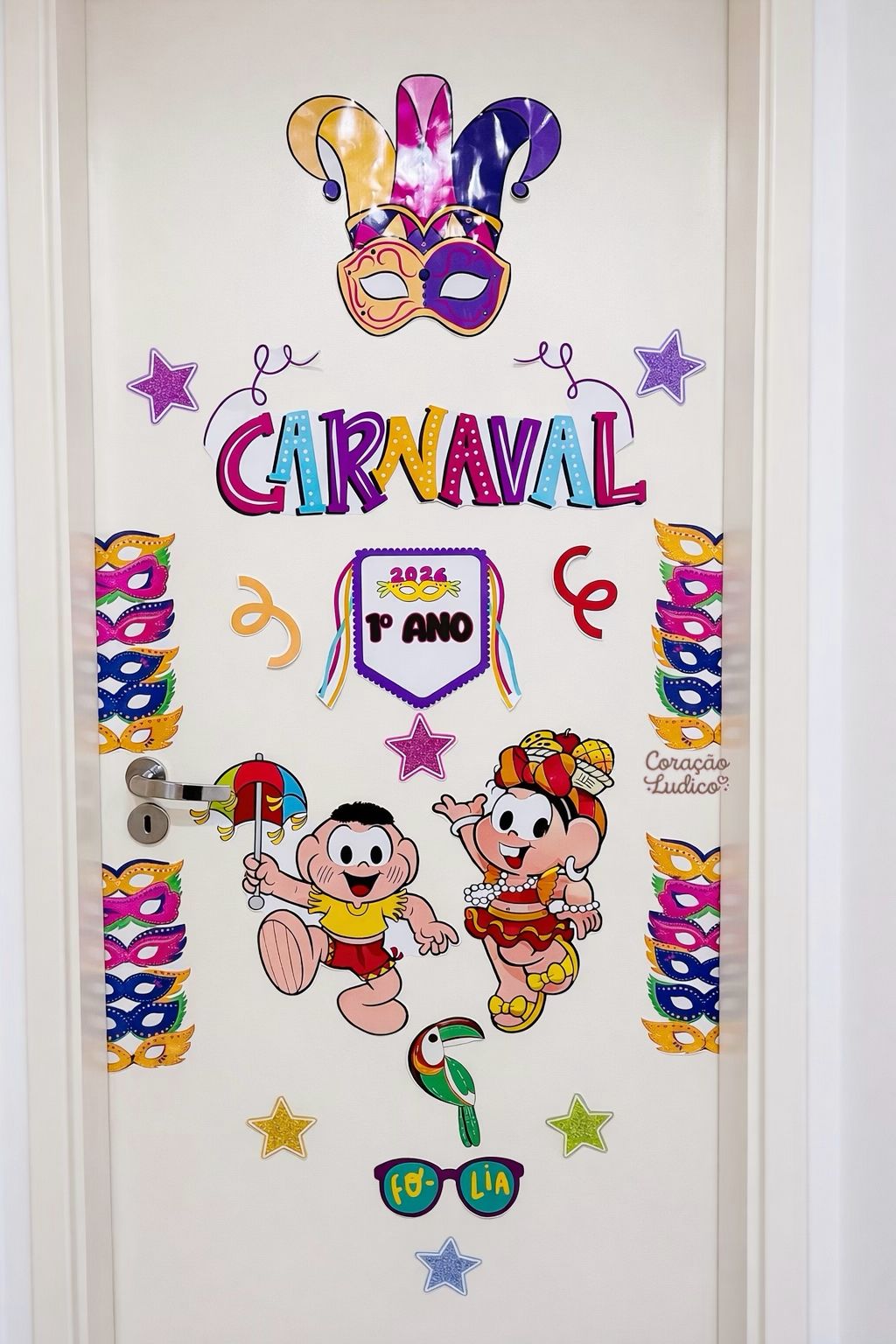 Decoração de Porta – Carnaval | Turma da Mônica