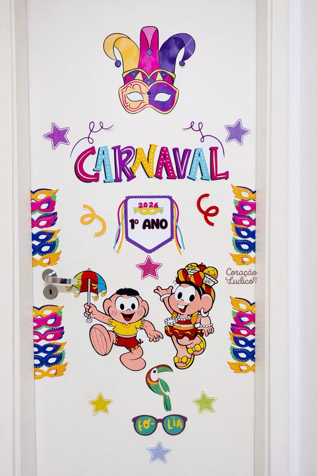 Decoração de Porta – Carnaval | Turma da Mônica - Imagem 4