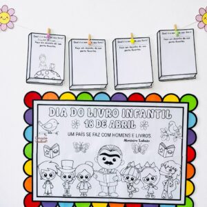 Painel para Colorir – Dia do Livro Infantil