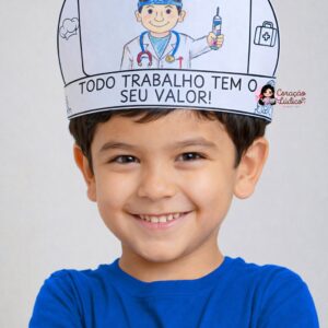Coroa para Colorir – Profissões | Dia do Trabalhador