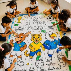 Painel Colaborativo de Pintura – Copa do Mundo 2026