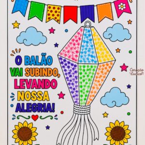 PAINEL COLABORATIVO – BALÃO DAS DIGITAIS COLORIDAS 