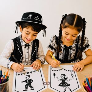 BANDEIRINHAS PARA COLORIR – ESTILO CORDEL 