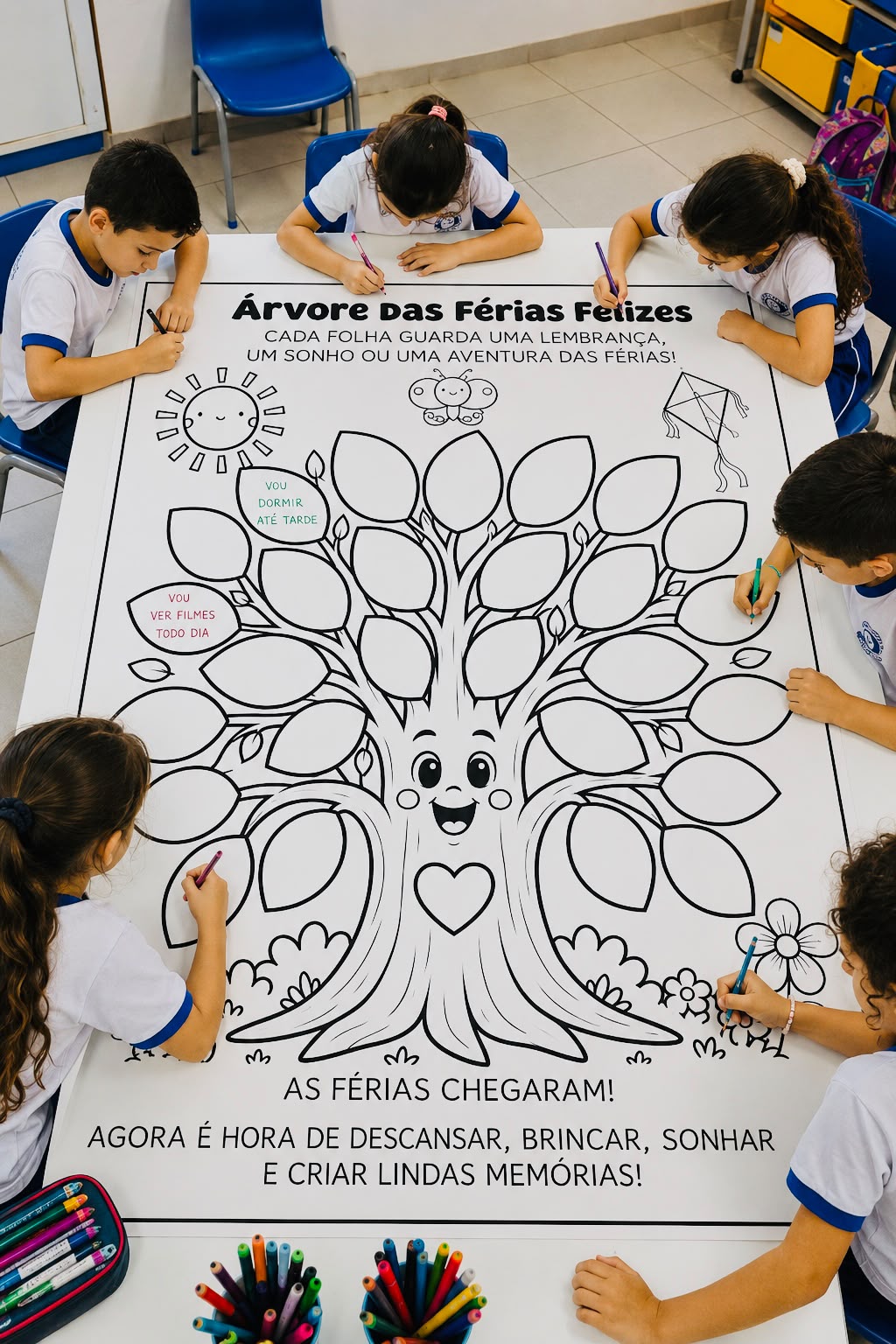 Painel Colaborativo – Árvore das Férias Felizes - Imagem 2