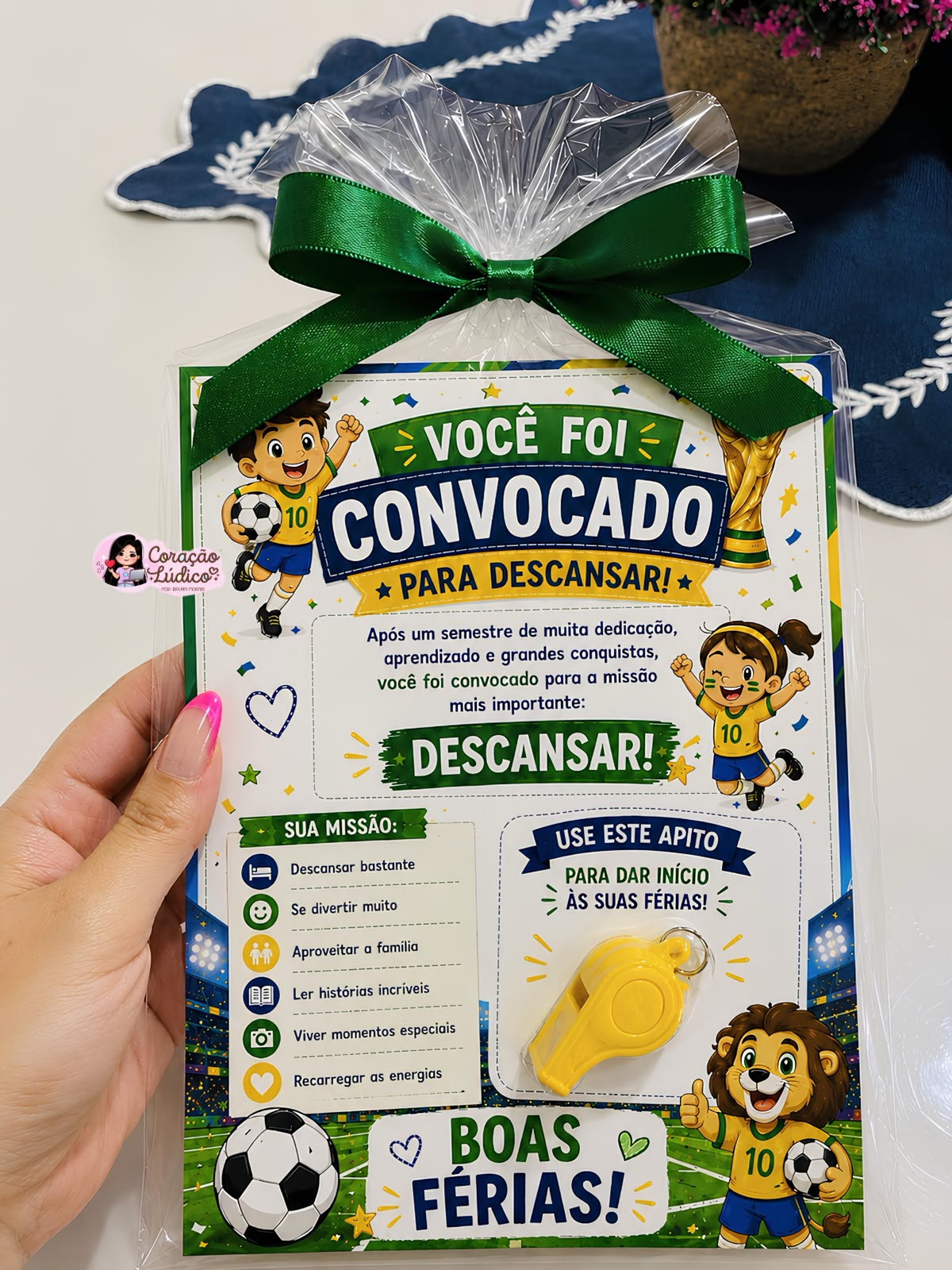 CARTÃO DE FÉRIAS – VOCÊ FOI CONVOCADO PARA DESCANSAR!