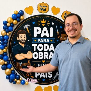Painel Redondo – Dia dos Pais-Pai para Toda Obra