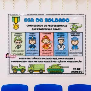 PAINEL INFORMATIVO PARA COLORIR — DIA DO SOLDADO 