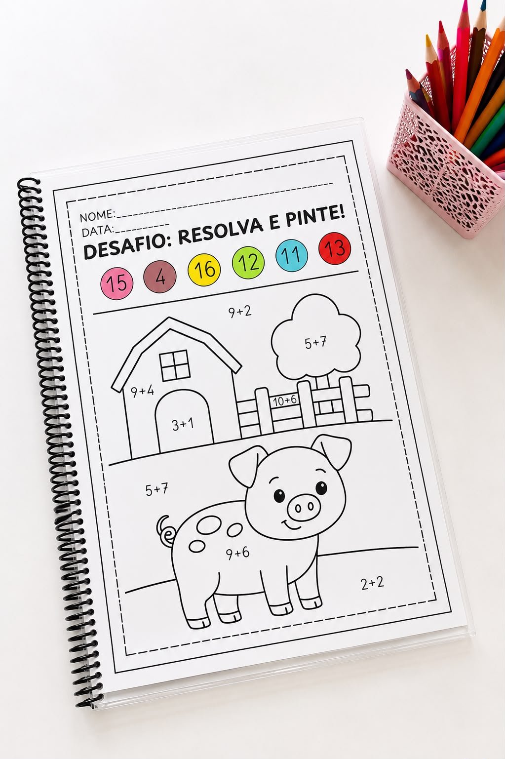 ATIVIDADE DE REFORÇO – RESOLVA E PINTE! - Imagem 3