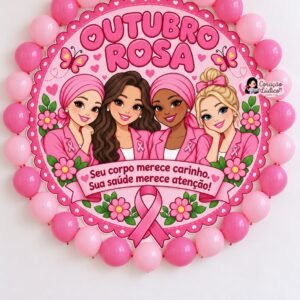 Painel Redondo – Outubro Rosa 