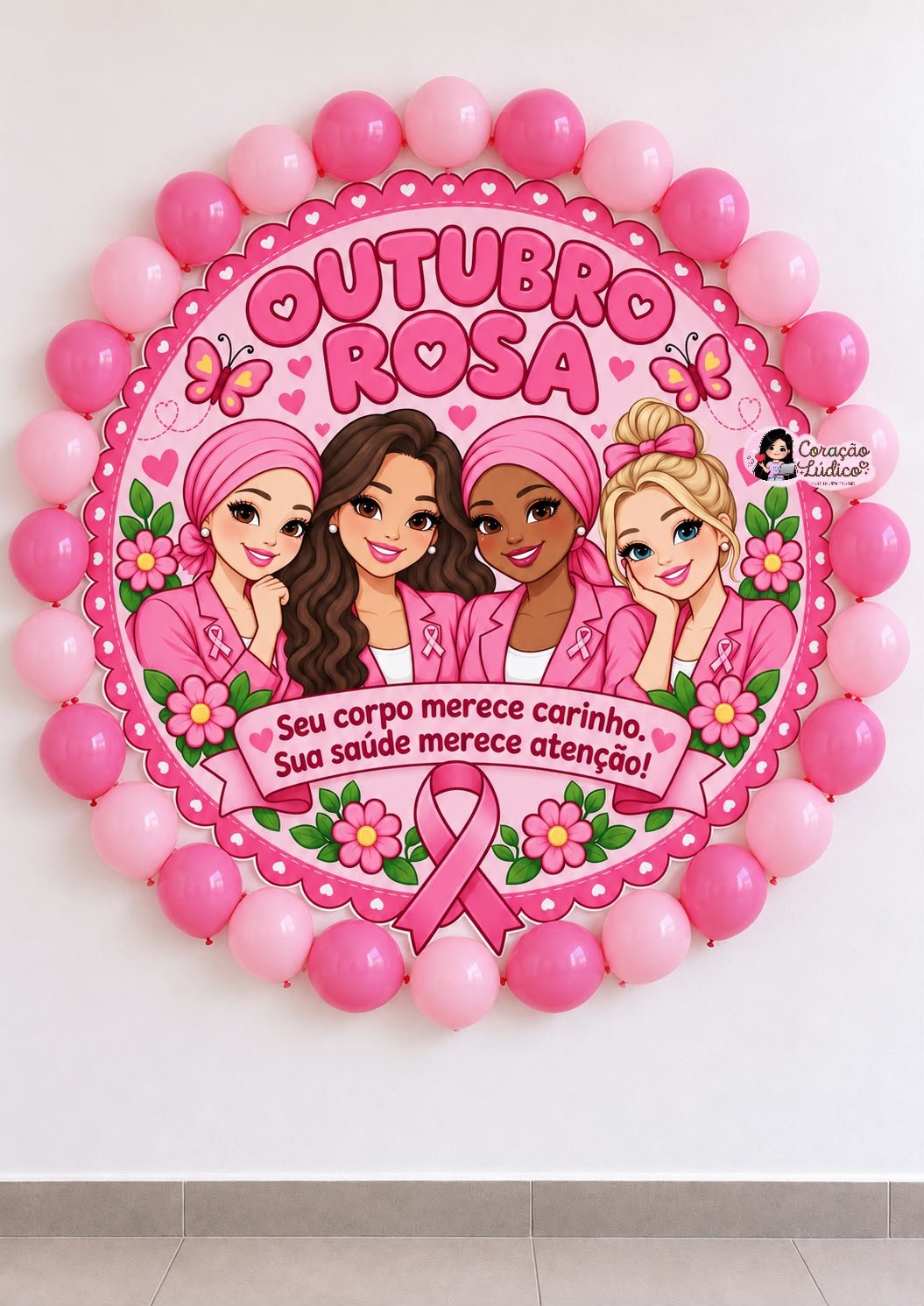 Painel Redondo – Outubro Rosa